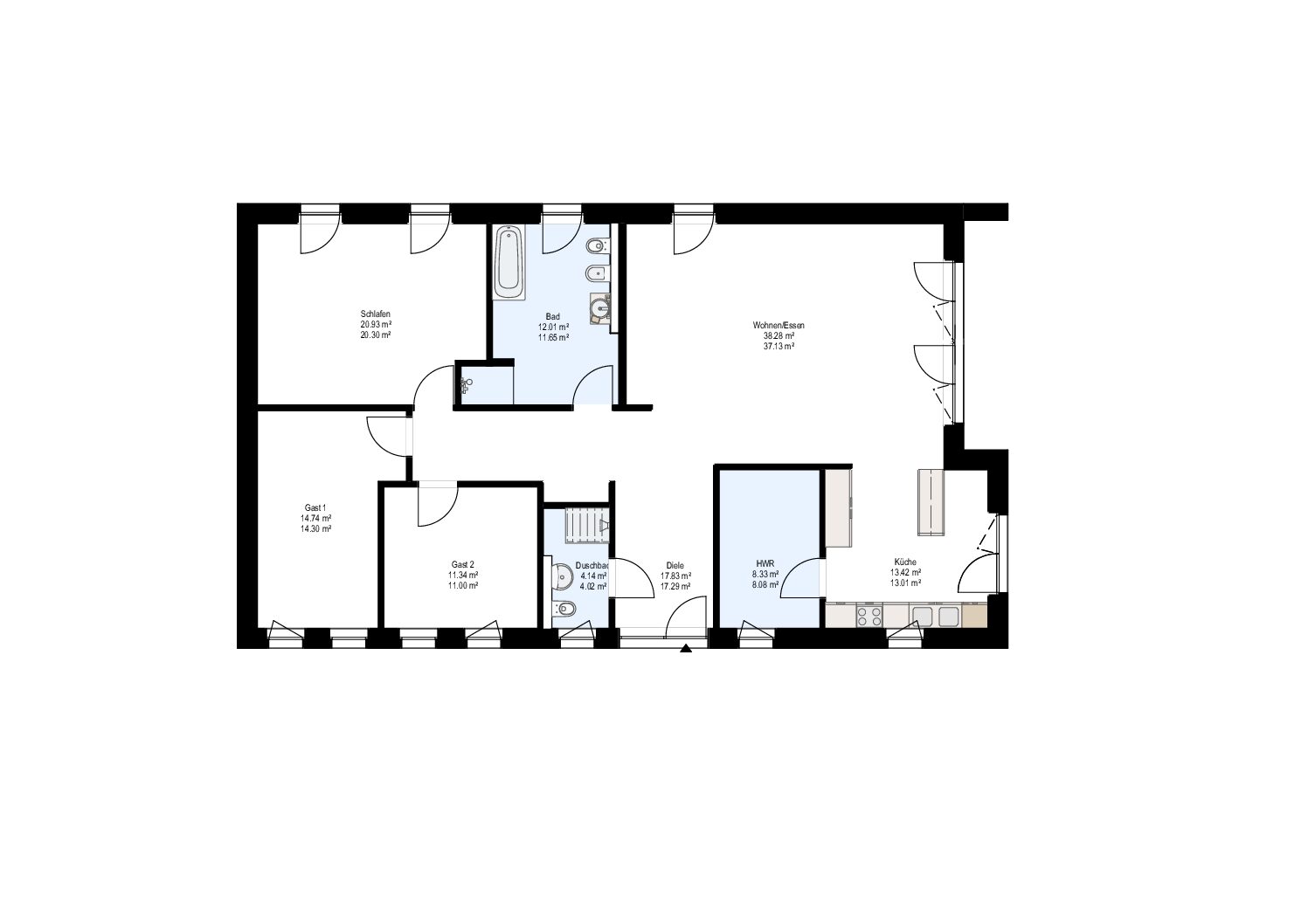 Grundriss Erdgeschoss Bungalow